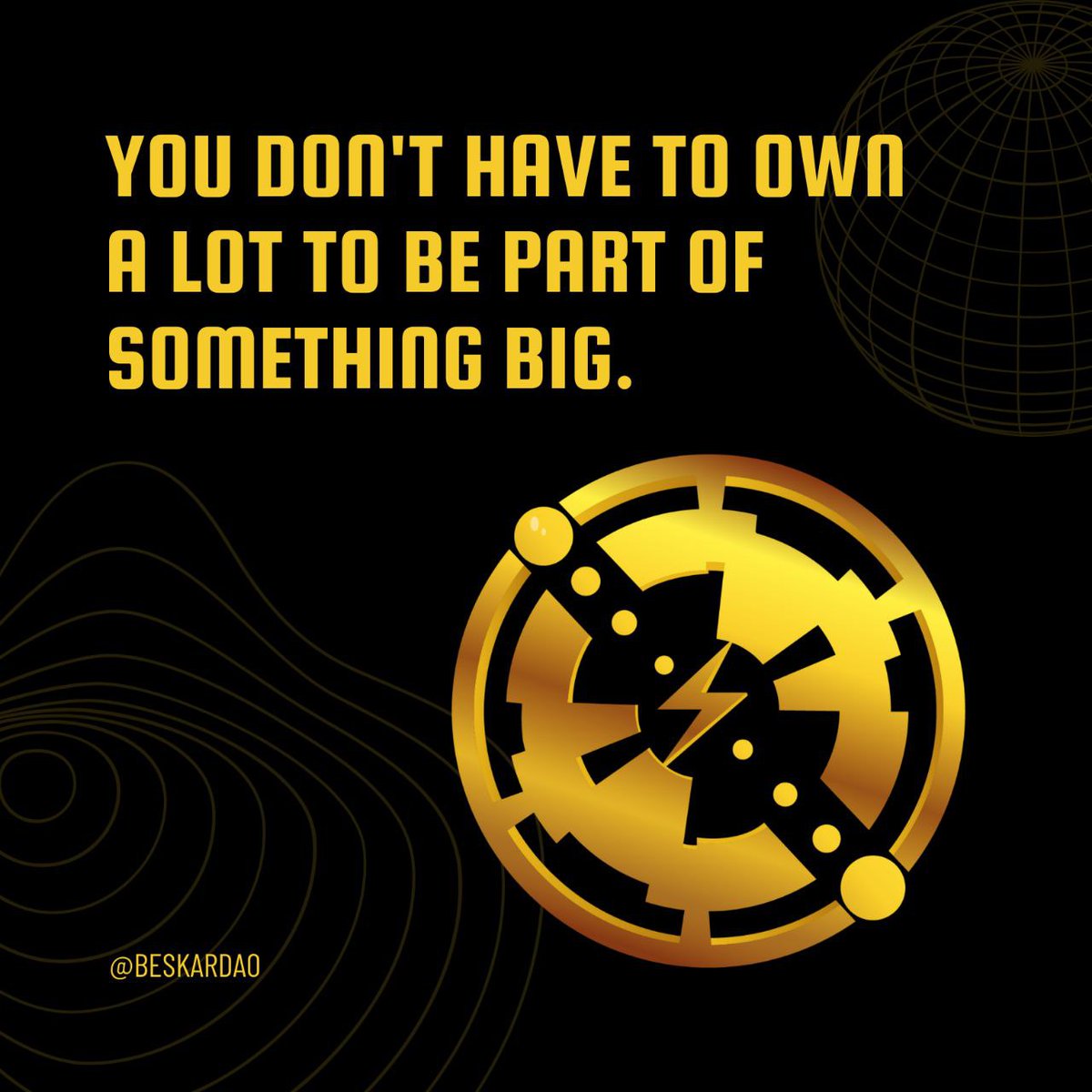 A Constant reminder, that 👇

GM #Beskarians 
@BeskarDAO 
$BSK
$EGLD