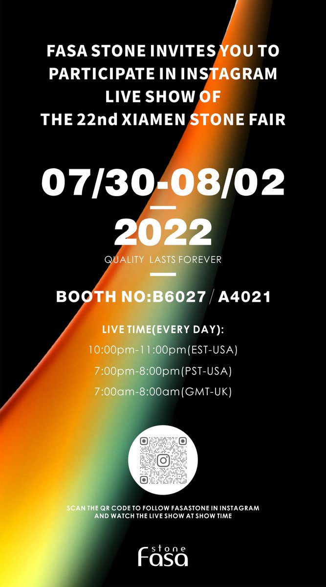 FasaStone's tweet image. The first day of Xiamen Stone Fair.
Welcome to our live room at live time!😜
#quartzstone #quartzsurface #morandi #quartzcountertop #quartzstonesupplier #instagram