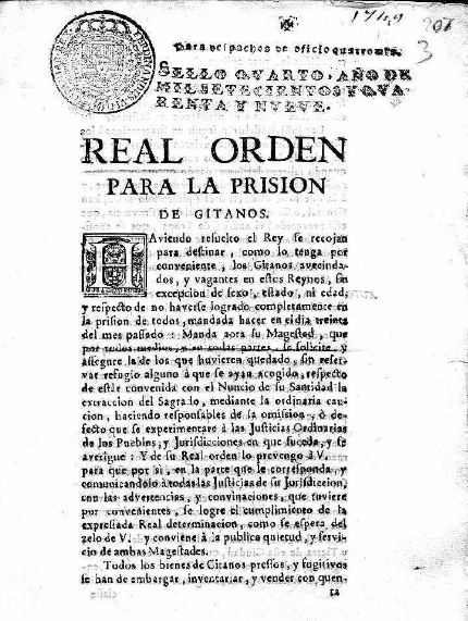 laotraandalucia's tweet photo. La #GranRedada, también conocida como Prisión general de gitanos, se inició en todo el territorio de la corona castellana el #30deJulio de 1749 para arrestar, y «extinguir», a todos los gitanos y gitanas. Entre 9.000 y 12.000 personas fueron apresadas.
https://t.co/ZT36Yh4Gma https://t.co/uGSvho5ObU