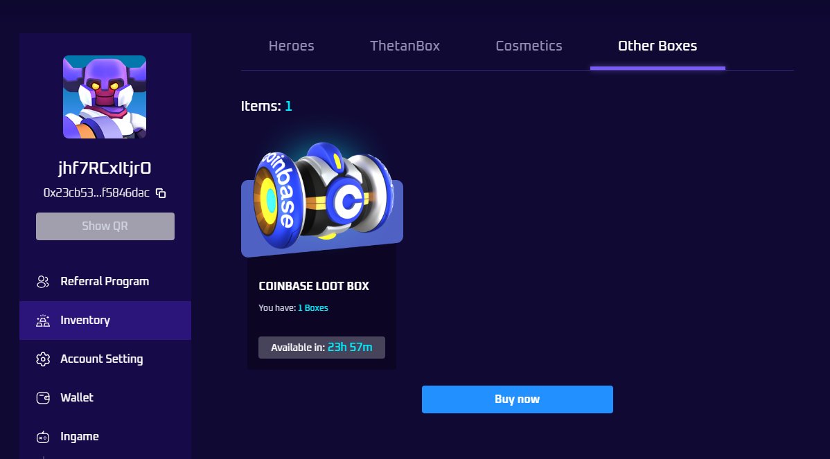 Lord_Vicentee's tweet photo. @YengPLUGGEDin @CoinbaseWallet @ThetanArena @UnitedGamersDAO Ako na to! #CoinbasewalletLootbox #UnitedGamersDAO https://t.co/zar3xTSUkV
