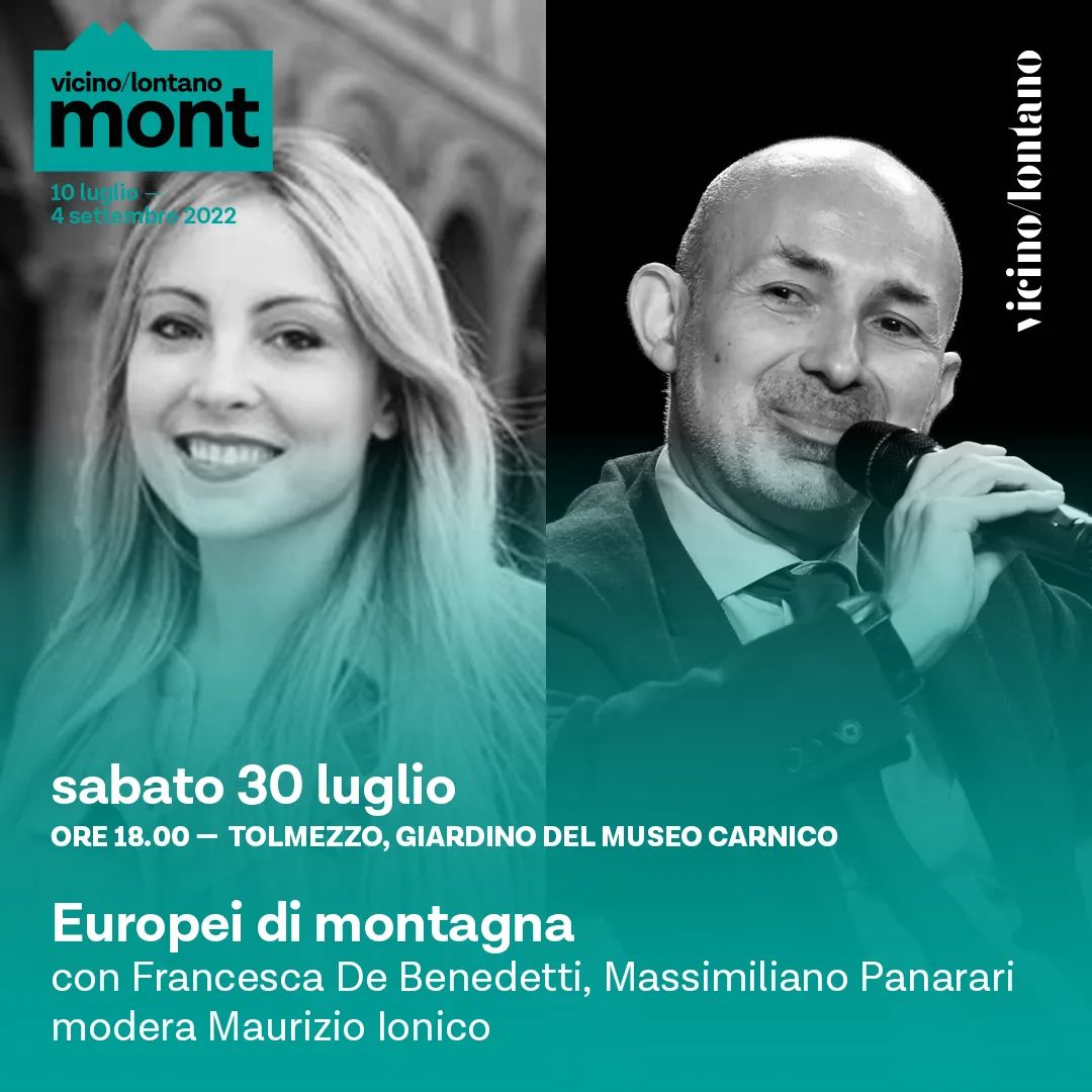 vicinolontano's tweet photo. Cosa significa essere eurepei in teŕritori troppo spesso considerati marginali come la montagna? Ne parlano oggi alle 18 a Tolmezzo @MPanarari e @FrancesDiBi con Maurizio Ionico di @innovalp2019 Ingresso libero #VLMont https://t.co/oe5n56K2KG