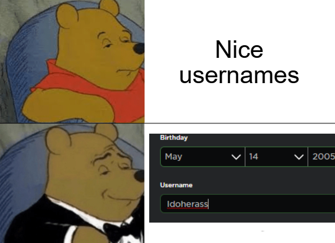 Dumblox's tweet photo. New usernames, can't wait to see how we did with allow the word ass. #Roblox https://t.co/f53WMOU9JE
