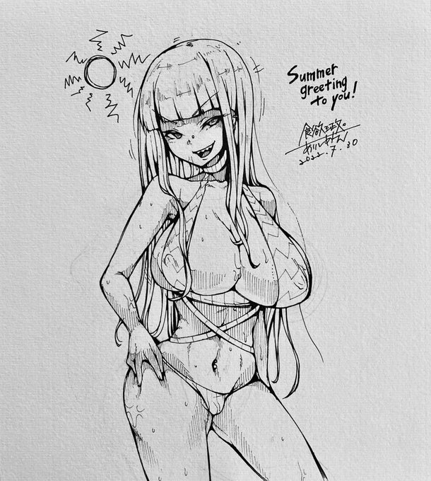 【告知】オリジナル(暑中見舞い2022)【色紙】
本日18:00頃にboothにて出品予定です
https://t.co/Kun5FPyydx 