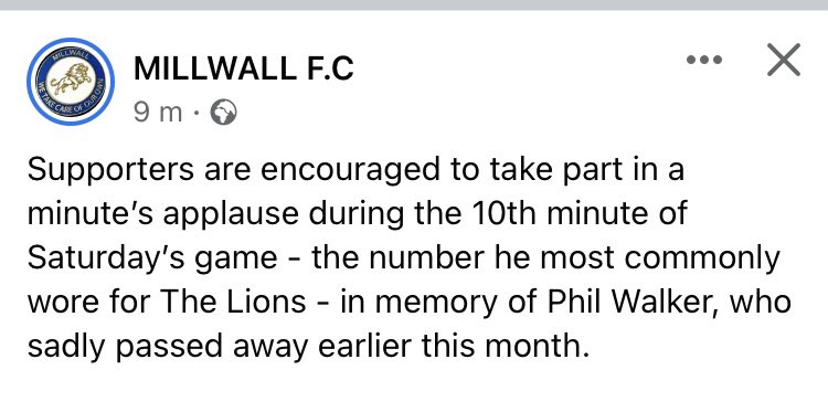 rainiemfc's tweet photo. Morning all, feels like the first day of term, getting ready to see faces you ain’t seen for weeks 😆
just seen this on Facebook, can only imagine how loud we will be 10 minutes in 💙💙 #PhilWalker #Millwall @PhilWalkerFans https://t.co/O2yaIMXUEk
