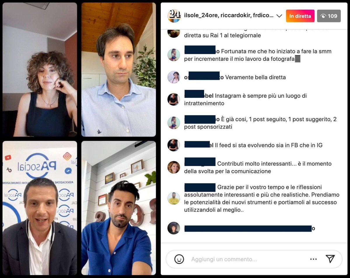 📱Social media manager: i nodi da sciogliere per il riconoscimento della professione. Una bella diretta su <a href="/sole24ore/">IlSole24ORE</a>. Ne abbiamo parlato con <a href="/AlessiaTrip/">Alessia Tripodi LaTrip®</a> <a href="/RiccardoPirrone/">Riccardo Pirrone ⚰️</a> <a href="/StudioAllievi/">Amico Commercialista</a>. Con #PASocial non molliamo di un millimetro! Per rivedere la live ▶️ bit.ly/3PIvrfS