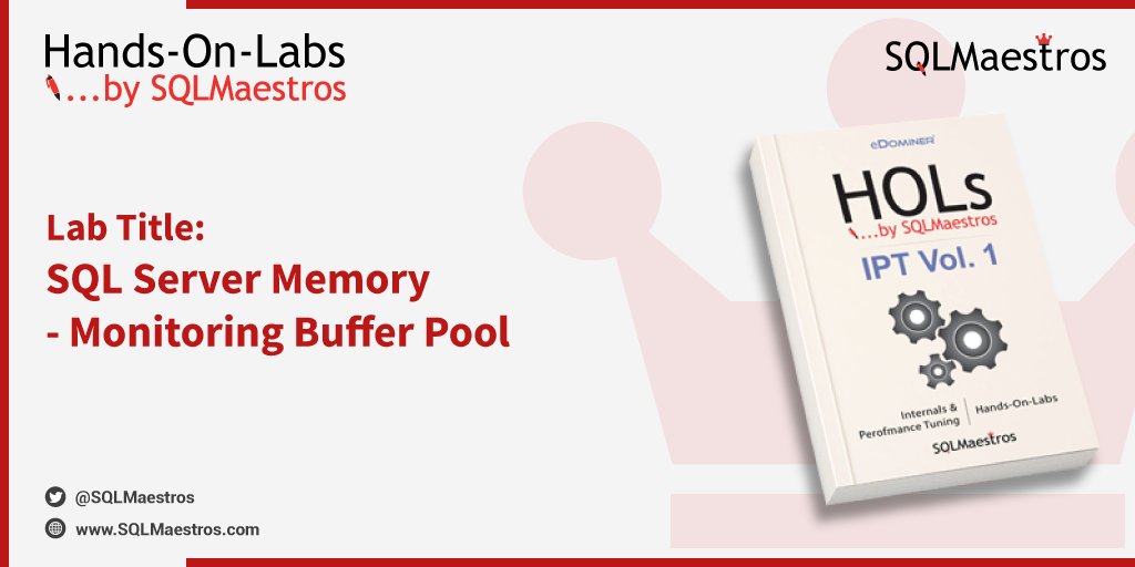 A_Bansal's tweet image. Hands-On-Lab of the day: SQL Server Memory - Monitoring Buffer Pool

The best way to learn is to do-it-yourself

Explore: bit.ly/SQLMaestrosHOLs

RT/spread the word

#SQLServer #MemoryMonitoring #BufferPool #Administration