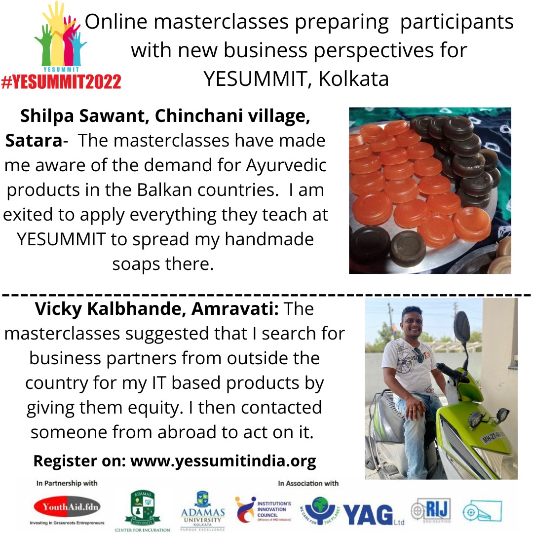 Gearing up for the business accelerator and incubator in Kolkata, discovering their potential during the pre-event masterclass shows us how fruitful how YESUMMIT is going to be. There is still time to register

@WEP_NITIAayog <a href="/NITIAayog/">NITI Aayog</a> 

#startupindia