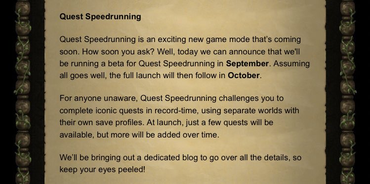 Quest Speedrunning Blog