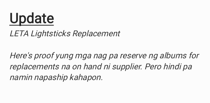 TheLuciaShop's tweet photo. #TLS_Updates
July 30 2022
— next weekend refund (from supplier + funds)
— replacement shipping (to us) on wednesday https://t.co/7ntaKPwy8R