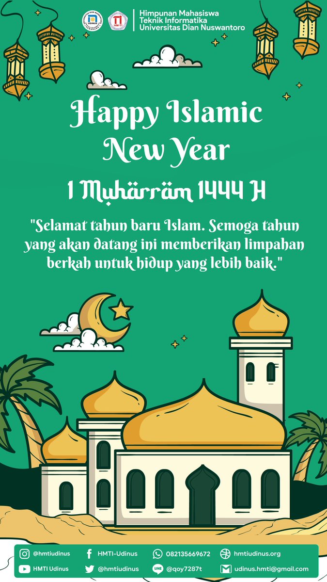 Kami Keluarga Besar Himpunan Mahasiswa Teknik Informatika mengucapkan Selamat Tahun Baru Islam 1 Muharram 1444 H✨

Semoga tahun yang akan datang ini memberikan limpahan berkah untuk hidup yang lebih baik😇