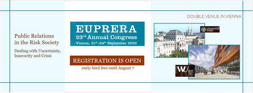 👉 The registration for our annual congress is open!  Early-bird fees will be available until 𝗔𝘂𝗴𝘂𝘀𝘁 𝟳 and our members will benefit from an extra discount!

Fee and registration here: wu.ac.at/en/2022euprera…