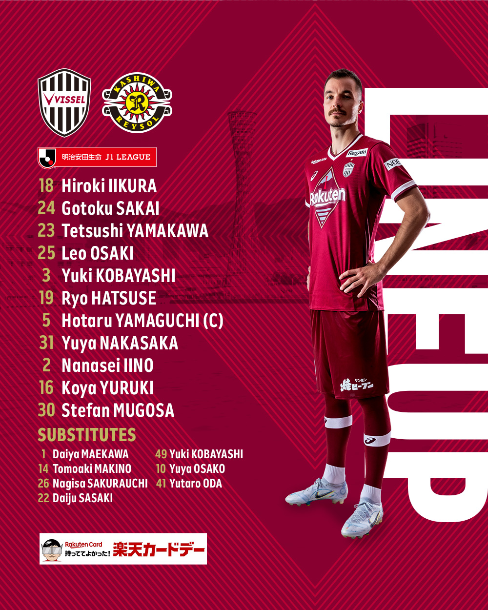 ヴィッセル神戸 Line Up このメンバーで柏レイソルと戦います Here Is Today S Starting Lineup Against Kashiwa 試合中継は Dazn Jpn 登録は T Co P80xkwzwaq Visselkobe ヴィッセル神戸 神戸柏 T Co 7dxfanapcn Twitter
