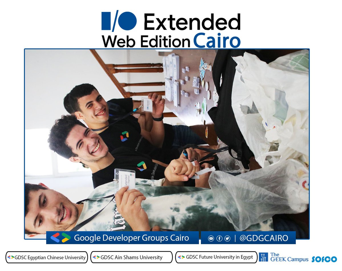 GDGCairo's tweet image. Only minutes ⏰
separates us from our Event 
#Google_IO_Extended_Web_Edition_22_Cairo
🥳
Stay tuned 🔥
#GDGCairo #IOExtended22 #IOExtendedWebEdition #IOExtended22Cairo #GoogleIO2022