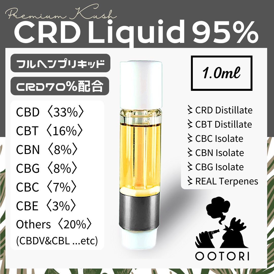 50CRDPリキッドP35%配合1mlOGKUSH H4CBD CBN CBGCBCDistlate