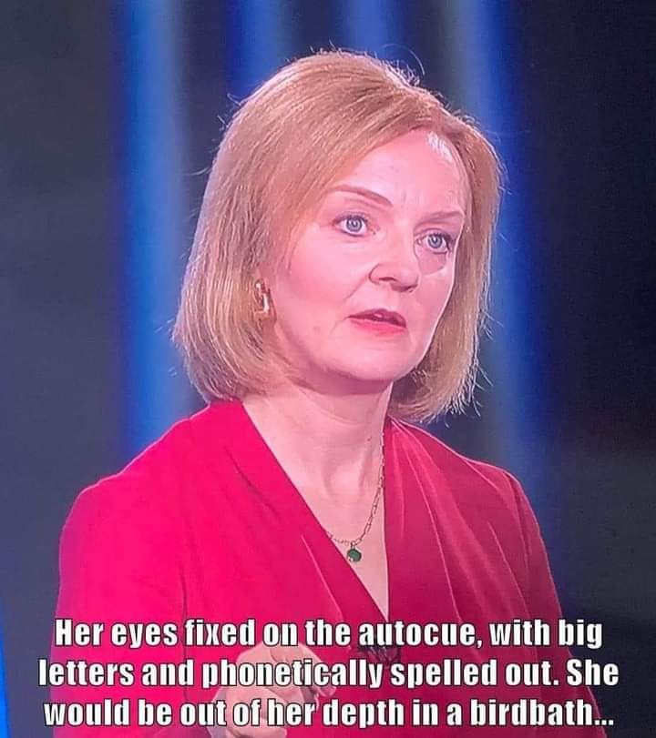 YourMotherSaysU's tweet photo. @WantEu @RHHassall @CockertonMark Whilst I bow to your sage (there's an idea) observations on matters tuberial, it should be remembered that in this particular instance the vegetable in question is, and always will be, half-baked.
@liztrussforpm
#littlelizzy
#TrussstInMe
#TheVacuum https://t.co/47y09fcBnF