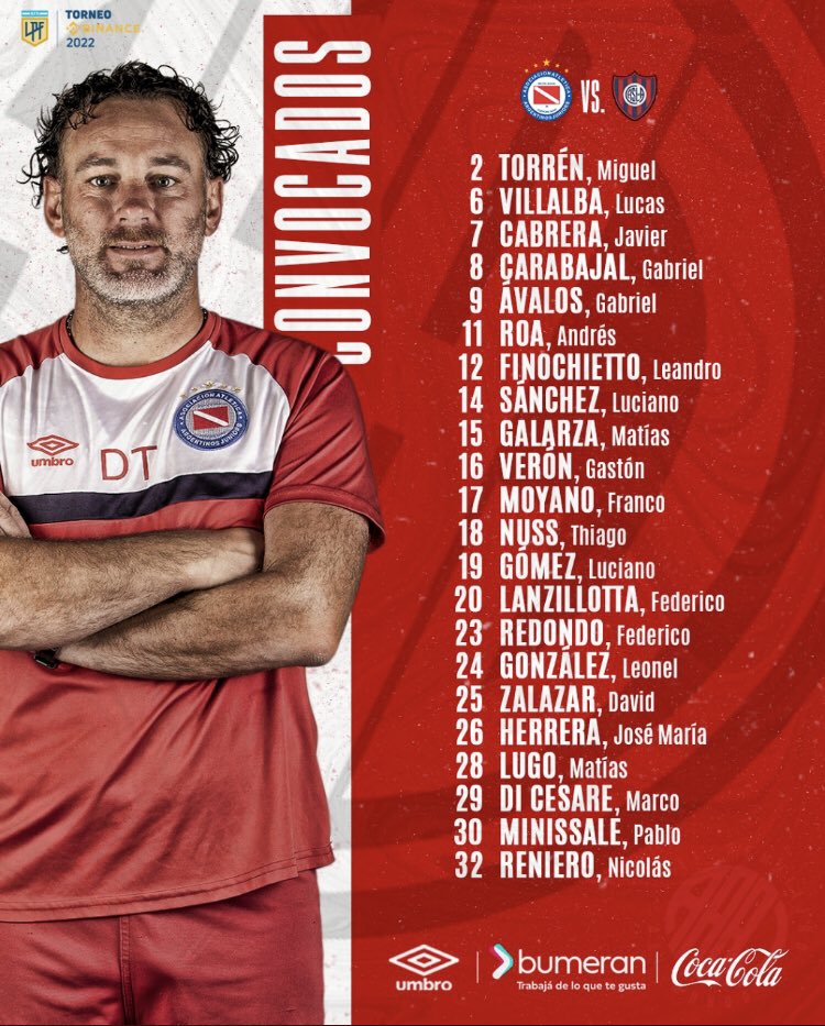 #AAAJ ⚽️ARGENTINOS'UN MAÇI VAR!!!!! 

🏆 <a href="/LigaAFA_Eng/">Liga Profesional Eng</a> 11. Hafta maçı 
🆚 San Lorenzo
🏟️ Diego Armando Maradona Stadı
⏱️ 🇹🇷 TSİ 21.30 
⚖️ Germán Delfino
📺 Türkiye yayını yok
#️⃣ #VamosBicho