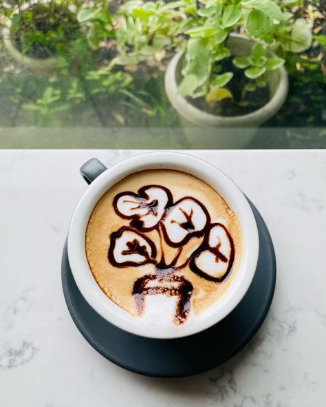 DavidJkkak's tweet photo. Plant inspired latte art!! Yay. 😊😊😊#🪴 #🌱 #☕️ #latte #latteart #coffee #coffeeaddict #coffeeholic #cosplay #café #cafe #cafesg #singaporelife #singaporecafe #coffeelover #caferacer #cafehoppingsg #mycafe #cafeowner #sgcafe #coffeeart #sgguy #sgchef #dowhatyoulove #baristagram https://t.co/5Xk8IXmcsF