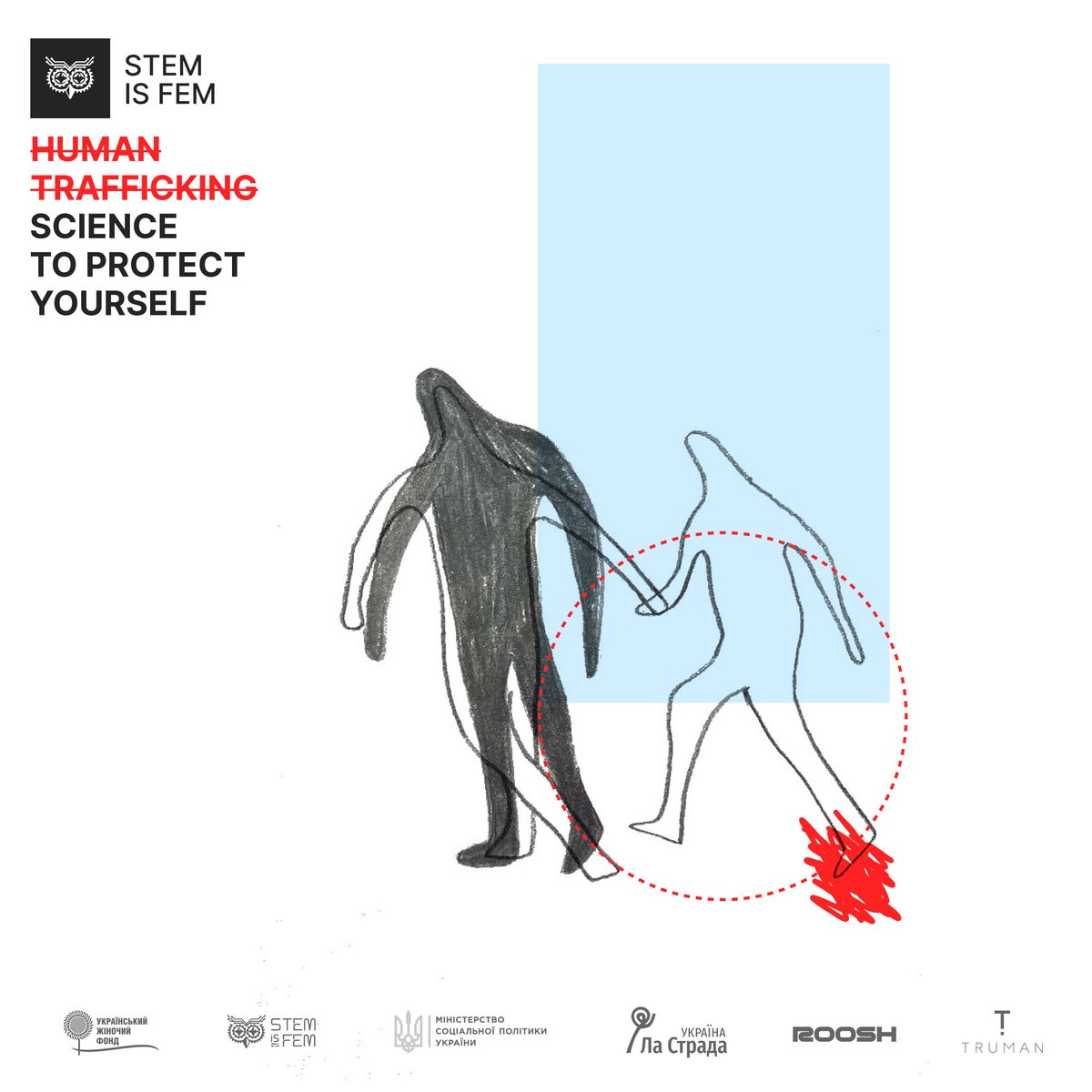 is_fem's tweet photo. Today is #WorldDayAgainstTraffickingInPersons! Please, take a minute and learn how to stay safe! During war, disasters, and conflicts this danger rises abnormally! They are hunting those who feel unsafe, out of place, and lost. https://t.co/hGfD4Be13Y #sciencetoprotect #stemisfem https://t.co/wpQiNkc35R