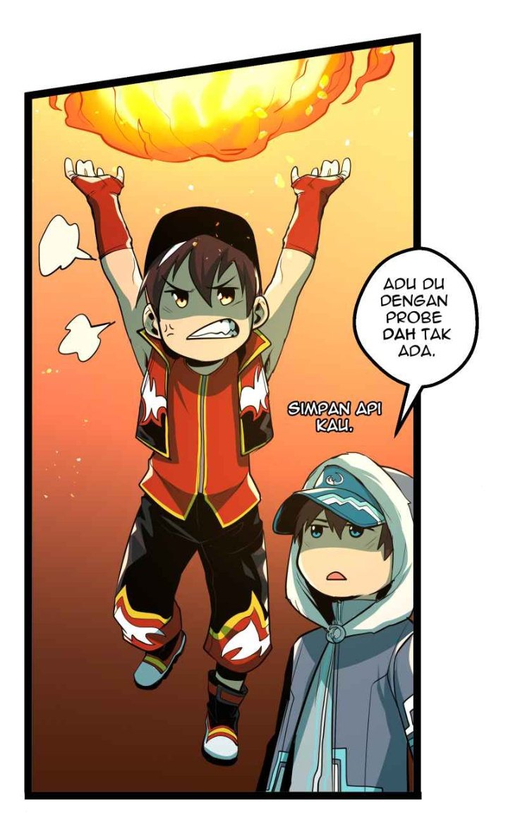 Angry Blaze and calm Ice looks so adorable in here. I want to squish their cheeks ❛ ᗜ❛ ฅ #Boboiboy #BBBWEBTOON