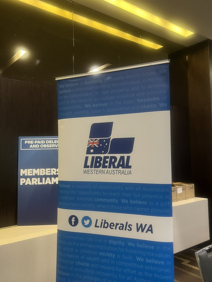 Great to see the WA Liberals unite today in passing with overwhelming support (92%) for historic member plebiscite reform, many congratulations to State President Richard Wilson. The WA Liberal Party is on the mend to proving our resolve as a future governing Party in WA #wapol