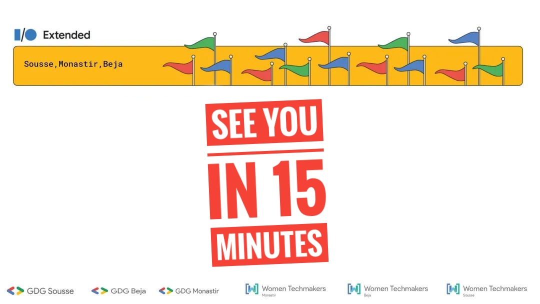 AhlemButterfly's tweet photo. See you in 15 minutes Folks 🤗🤗 
#webdevelopment
#flutterdev #googleCloud #MachineLearning
#gdgsousse #gdgMonastir #gdgBeja  #IOExtended22 #googleio #ML @GDGMonastir @GDGBeja @GDGSousse @gdgmena @googledevgroups @WomenTechmakers https://t.co/xIIRH41xXM