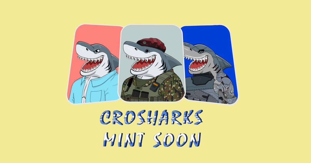 EPC_NFT's tweet photo. To celebrate our friendship with @Crocean_NFT we're giving away:
1x NFT Crosharks 🦈
2x 50 Cro
10 WL Spots

1⃣ Follow @Crocean_NFT and @EPC_NFT 
2⃣ ❤️ 🔁
3⃣ Tag 5 Friends
4⃣ Join to https://t.co/nm8g4oeWZg

⏳72h

#CRO #Crofam #FFTB #CronosNFT #Giveaways #NFTGiveaway https://t.co/9sbLnzYiuU