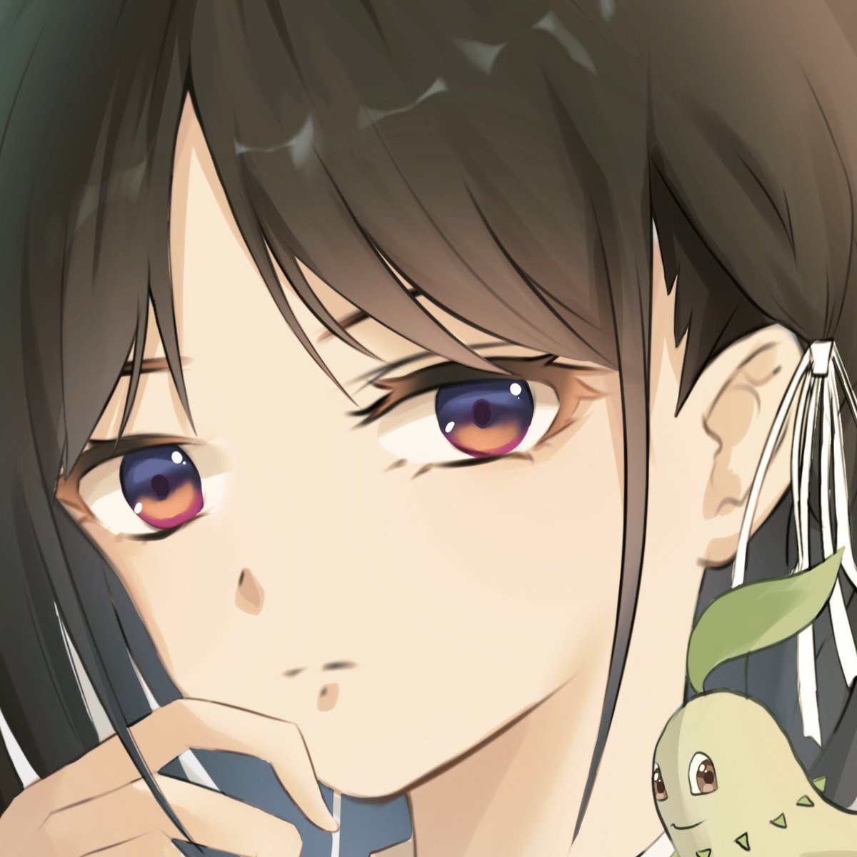 Dayinn4's tweet photo. Suzune with Chikorita
Which hue looks better？😿
#SuzuneHorikita
#堀北鈴音
#よう実 
#you_zitsu
#ClassroomOfTheElite https://t.co/rTfpjjuGYF