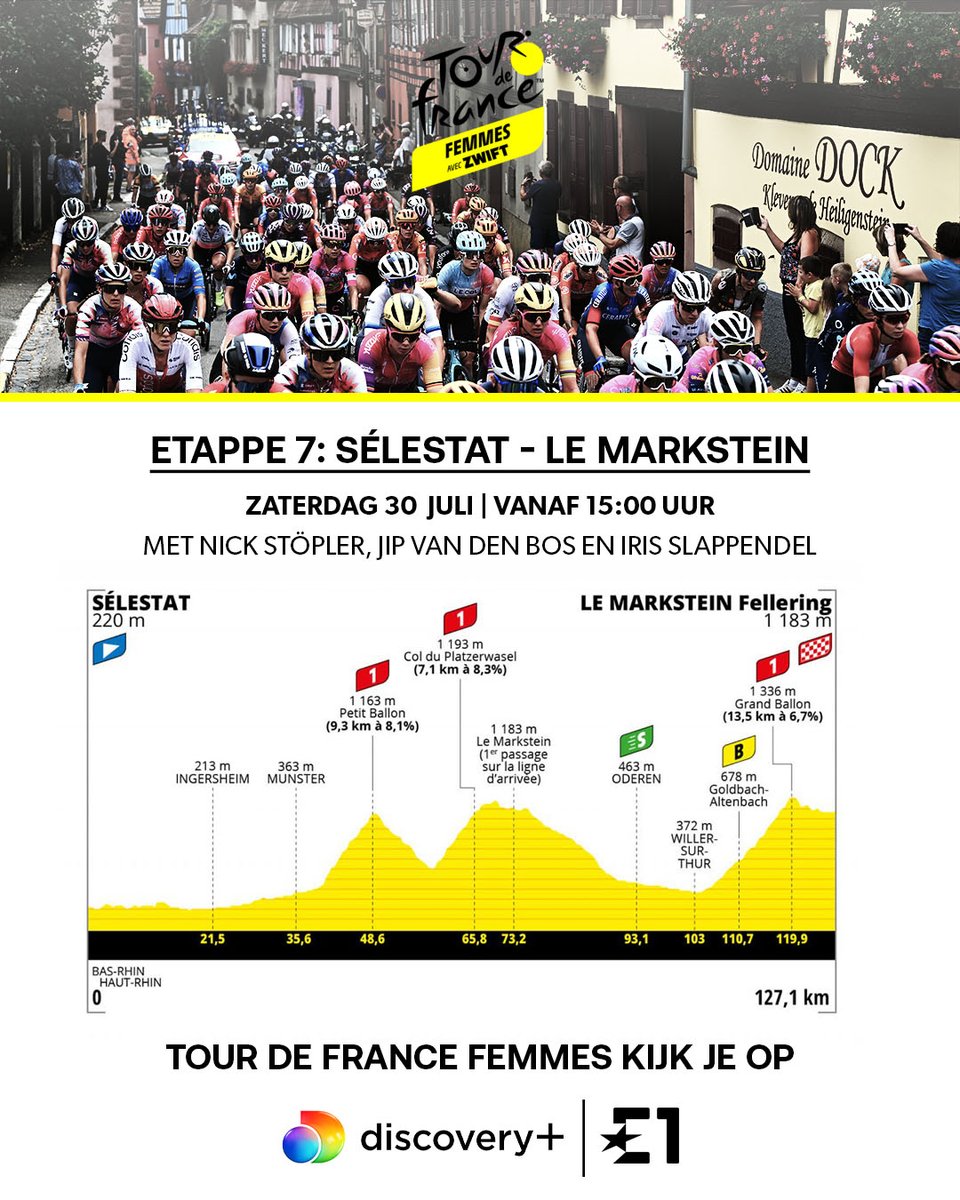 🚴​🇫🇷​ | We zien al een week lang toffe koers, maar wie wint de Tour de France Femmes? We krijgen een eerste aanwijzing. Hopelijk hebben Van Vleuten en Vollering goede klimbenen! ⛰️🥵 #TDFF <a href="/NickStopler/">Nick Stöpler</a> <a href="/irisslappendel/">Iris Slappendel</a> <a href="/jipvandenbos/">Jip van den Bos</a>

📺 Koers kijk je op discovery+