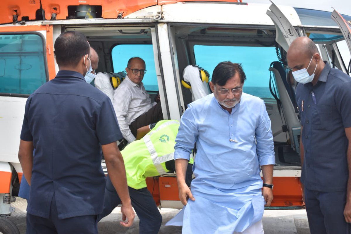 prafulkpatel's tweet image. Arrived at Kavaratti, Lakshadweep and acknowledged the details regarding development work going in the area. @PMOIndia