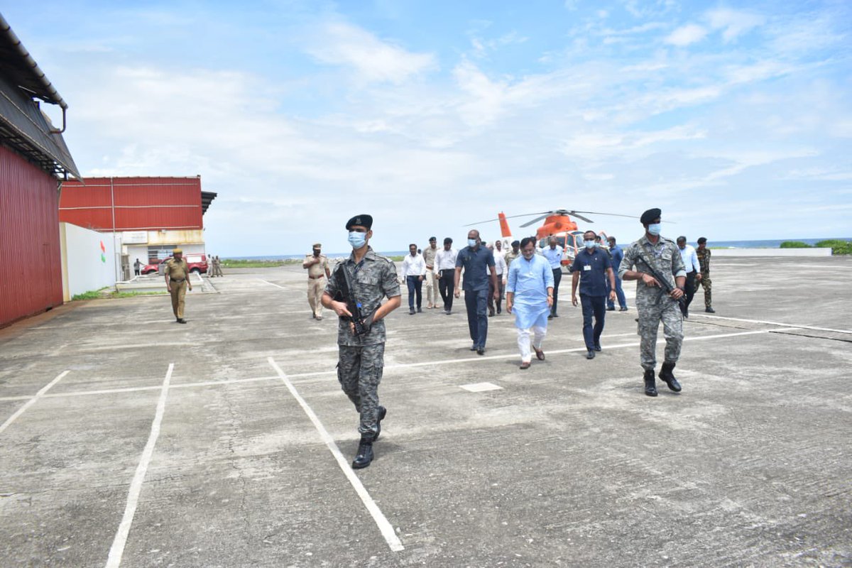 prafulkpatel's tweet image. Arrived at Kavaratti, Lakshadweep and acknowledged the details regarding development work going in the area. @PMOIndia