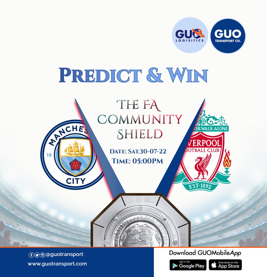 Predict correctly the score of the match between Manchester City and Liverpool to  stand a chance to win free airtime of your preferred choice of network

First four people to predict correctly WINS.