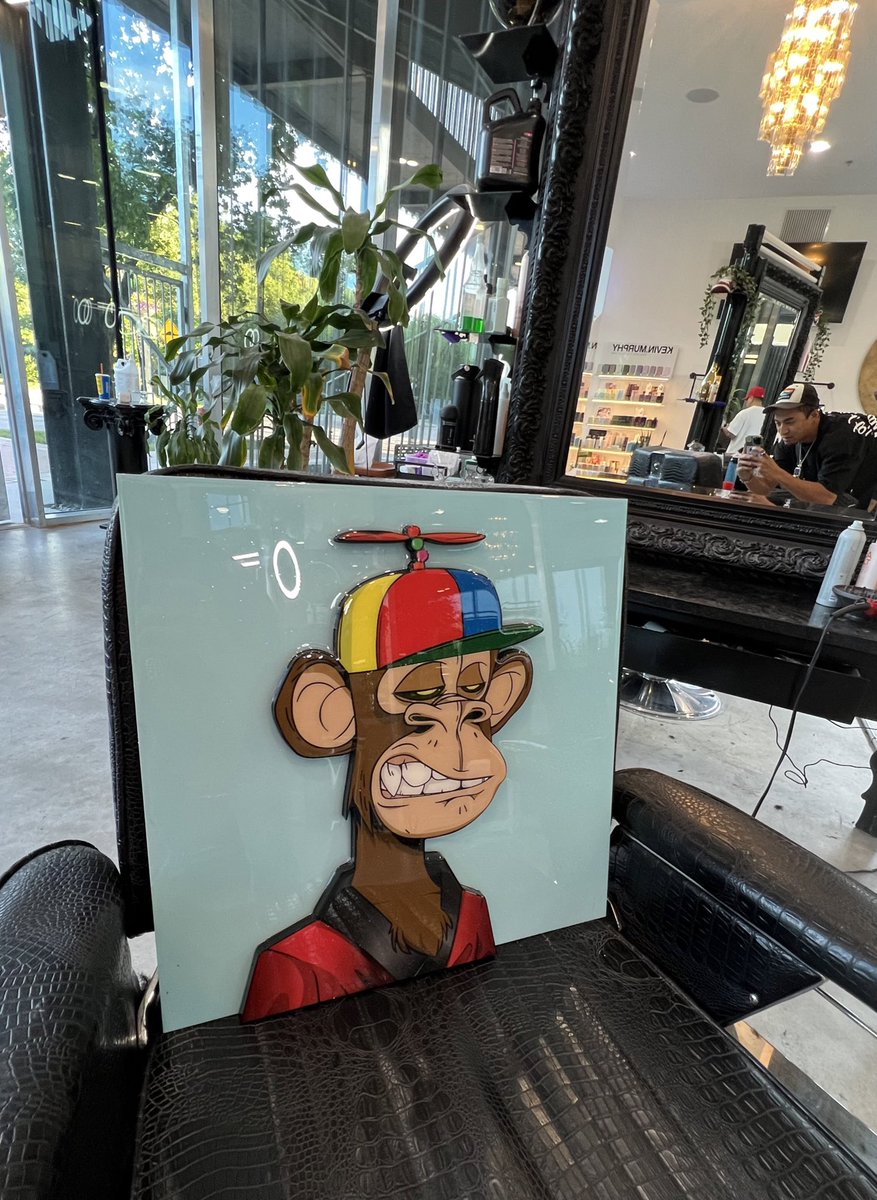 My barber is a crazy artist and made this for me just in time for my birthday haircut🤘🏽 LFGG BoredApeYC
 #9930 stilllllL