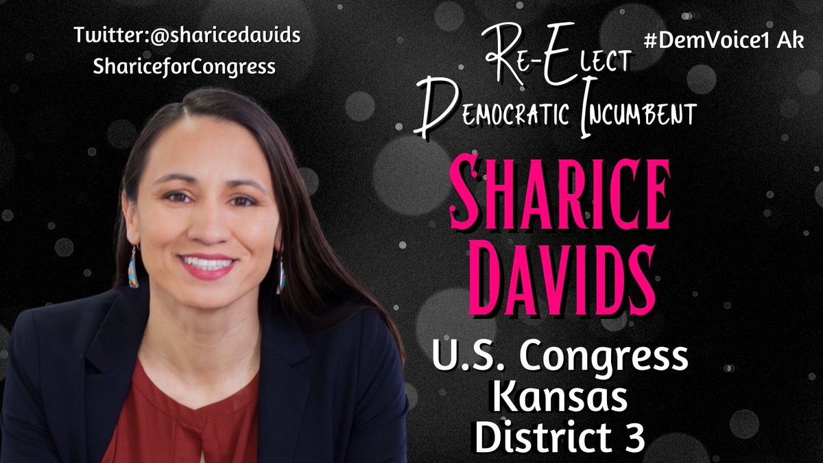 🔹KS Primary, 8/2🔹

Good News, KS

@RepDavids voted for creating new jobs & fixing supply chains via the #CHIPSandSCIENCE Act

Sharice Davids is pleased the investments will go straight into the economy

Let’s vote for Sharice, #KS03; she cares & delivers

#DemVoice1 #wtpBLUE