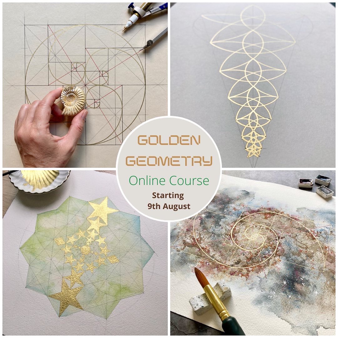 The Golden Geometry online course starts soon! 

Learn more about the fascinating golden ratio, &amp; construct perfectly-proportioned golden spiral compositions 🌀 &amp; fivefold geometric patterns with beautiful fractal qualities 🌸 

eventbrite.co.uk/e/golden-geome…