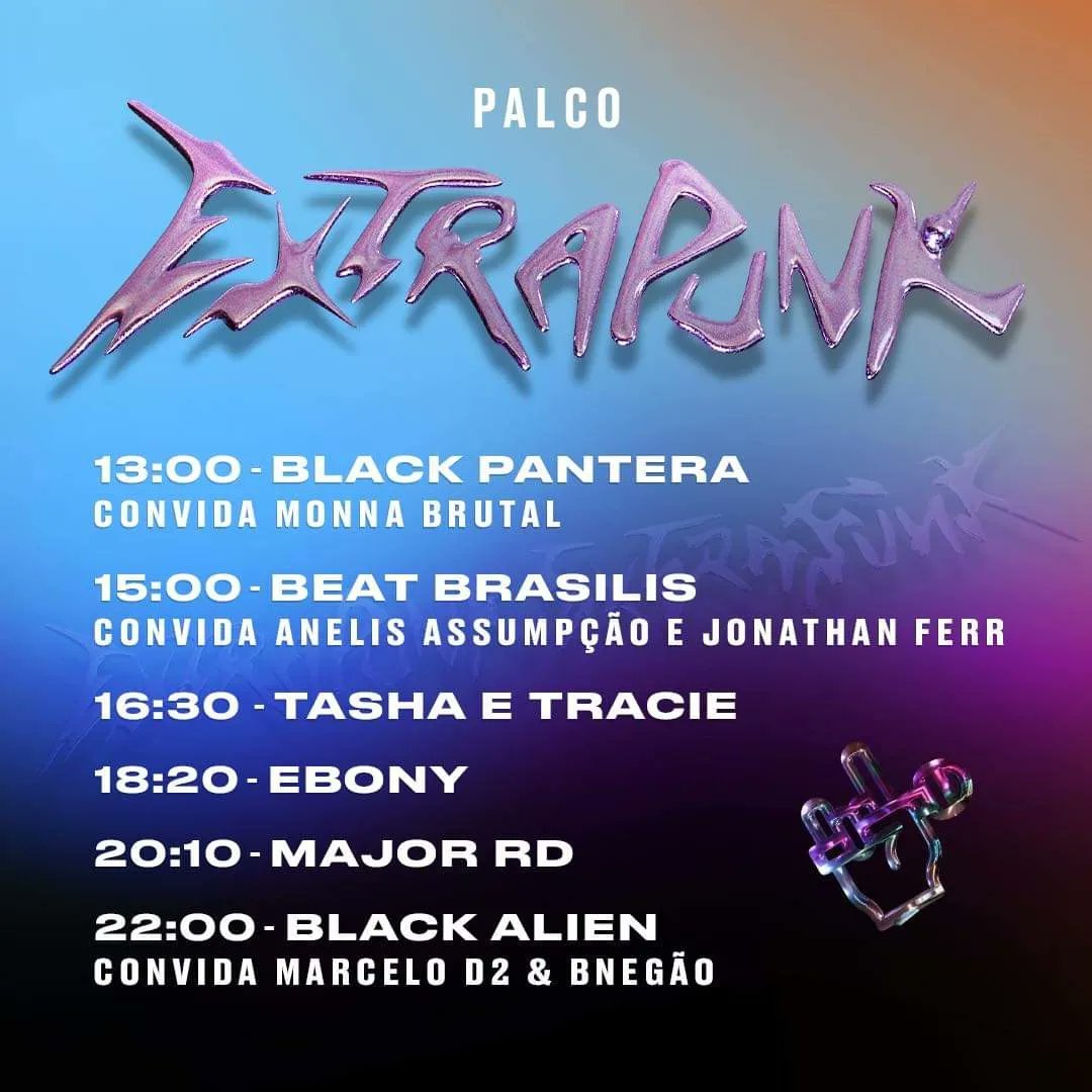 São Paulo, já estamos aqui e já encontramos por acaso o <a href="/derrick_green/">Derrick Green</a>.
Hoje é dia de <a href="/festivalxtrapnk/">Festival ExtrapunkExtrafunk</a> cheguem cedo começamos as 13 horas e teremos a participação mais que especial da <a href="/monnabrutal/">Monna Brutal</a>.
Aguardando vocês família 
Satisfação @blackalienofficial e toda crew.
PESADO!