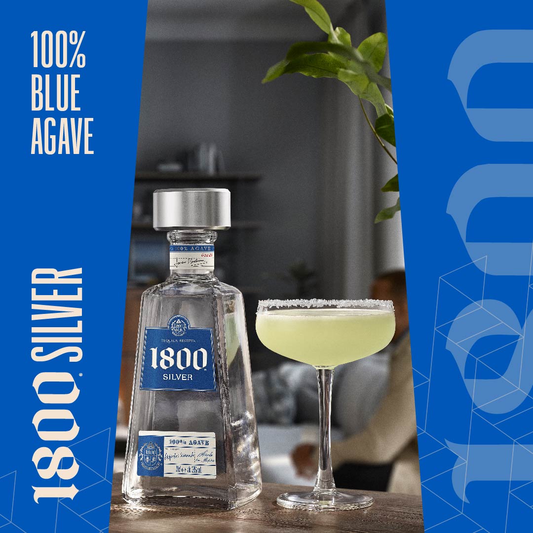 1800 Silver. The not so secret ingredient to a perfect Margarita 👌 

50ml 1800 Silver
25ml Lime Juice
12ml Agave Syrup
Garnish with salt around the rim