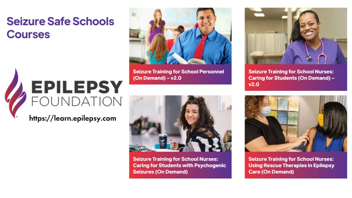 dup15q's tweet photo. Did you know the Epilepsy Foundation offers FREE Seizure Safe School Course for school nurses and personnel available on demand?

Seizure Training for School Personnel is designed for people who work with children and youth in school settings. 

https://t.co/qiJuwoJ9Oc https://t.co/BGmAqEh5eB