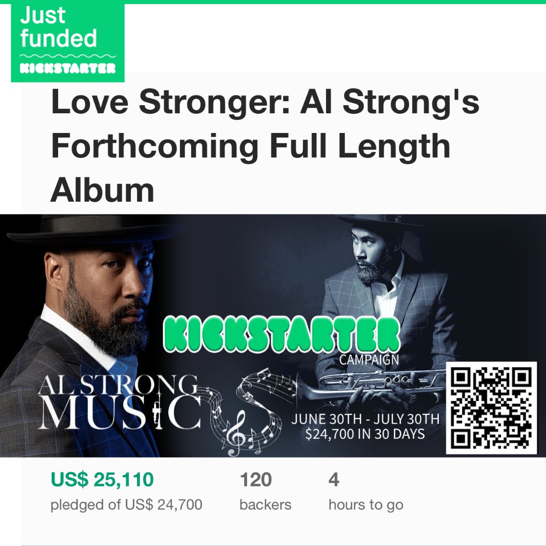 This is the power of community…We Did That!!!

I can’t thank you all enough…Keep it comin!

Love,

Al

#funded #intheweehoursofthemorning #Godisgood #Kickstarter #Community #LoveStronger #ComingAug19