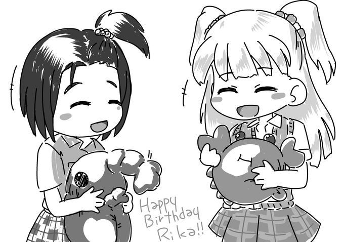 莉嘉ちゃんお誕生日おめでとう!!
これからも美由紀ちゃんのいいお姉ちゃんでいてね!
 #モバマス版深夜の真剣お絵かき60分1本勝負
#城ヶ崎莉嘉生誕祭2022 