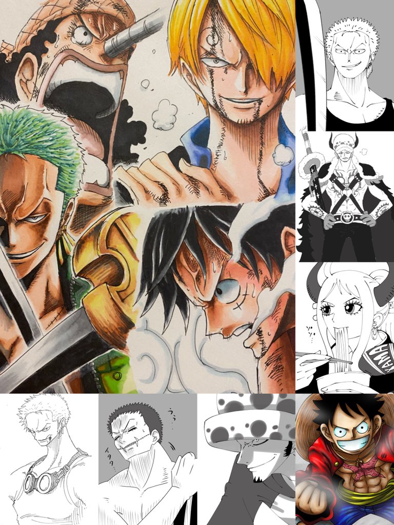 #今月描いた絵を晒そう

今月はやはり赤髪海賊団関連多め!そして安定の一味!それからリクエストやプレゼントに、なぜか安定のおけちゃみ界隈w(もっとあるんだよなぁw)

来月はREDやリクエストが増えそうな予感…! 