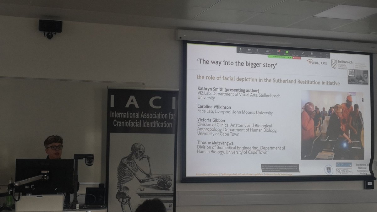 In this second day of conference, Dr Kathryn Smith (<a href="/serialworks/">Kathryn Smith</a>) from Stellenbosch University, is presenting the Sutherland Restitution Initiative which is an ongoing process on facial depiction. 
#IACI2022