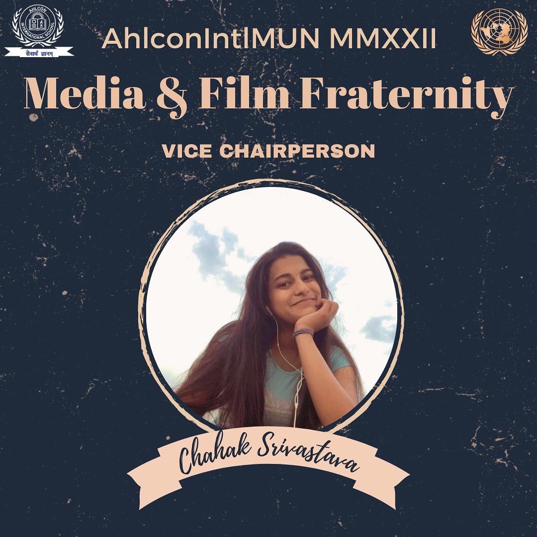📢 EXECUTIVE BOARD

MEDIA AND FILM FRATERNITY 

🔘Chairperson: Swasti Jain 
🔘Vice Chairperson: Chahak Srivastava  

#Ahlconintl #Ahlconintlmun2022 #mediaandfilmfraternity #EB