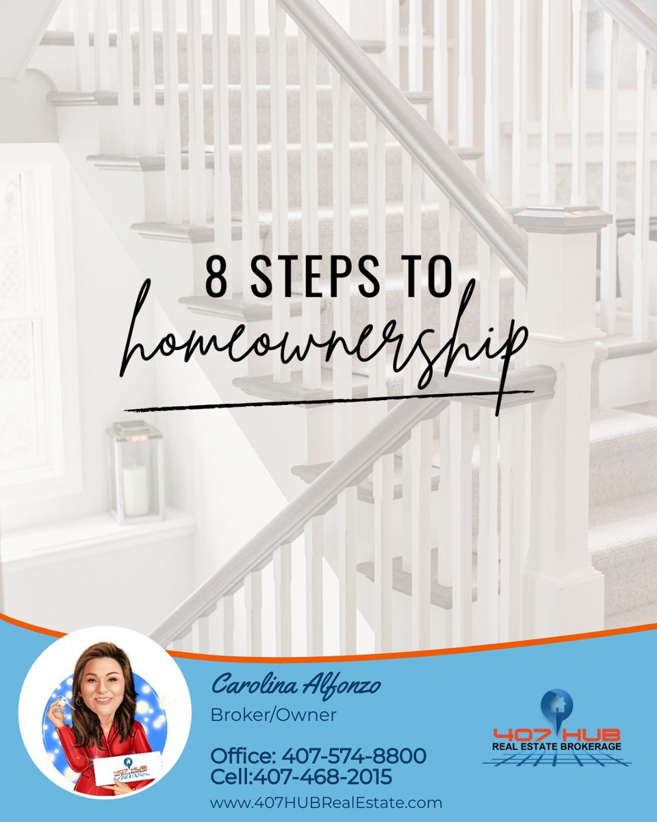 407HUBRealEstat's tweet photo. 1️⃣ Save for a down payment
2️⃣ Know your credit score
3️⃣ Find a real estate agent
4️⃣ Get pre-approved
5️⃣ Find the perfect home
6️⃣ Make an offer
7️⃣ Close on your new home
8️⃣ Move-in day

Comment below if you have any questions! https://t.co/v9cmhu6LEL