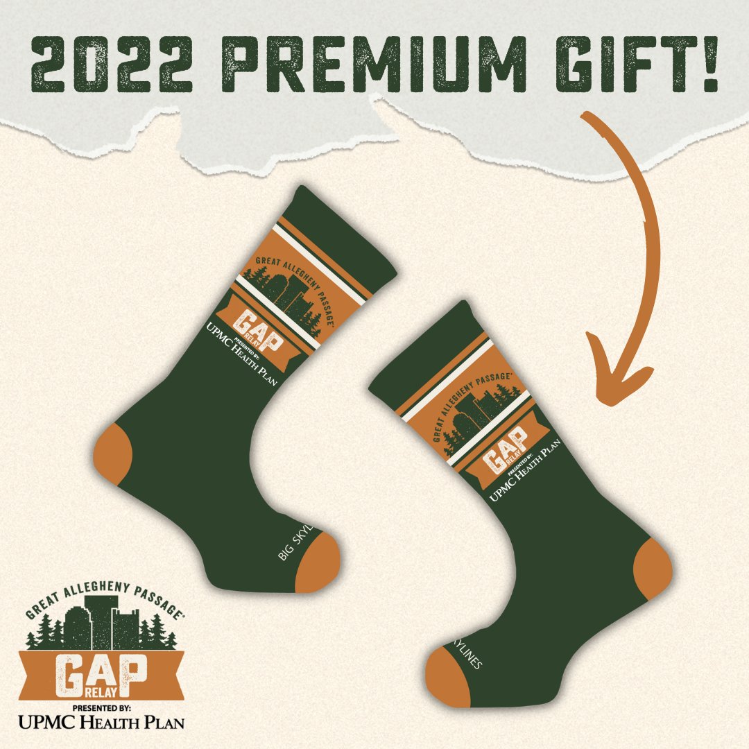 P3RmovesPGH's tweet photo. If you've participated in the GAP Relay presented by @UPMCHealthPlan, you know that you should always pack an extra pair of socks for your journey. Now you're covered! Included with your registration is a free pair of these #GAPRelay themed socks!
https://t.co/95l6VmG5QN https://t.co/3oIxoS2oQQ