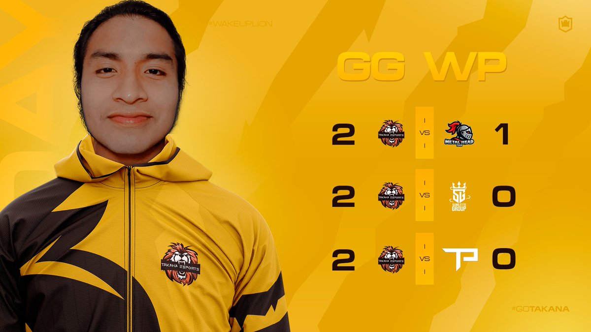 Takana Esports (@esportstakana) on Twitter photo #CR | #Resultados🔥
🦁Nuestros Leones consiguen victorias importantes para seguir finos en las Ligas! GGWP!
🆚 <a href="/MetalHeadTeam1/">Metal Head Team</a>
🏆 <a href="/liga_imperial/">Liga Imperial</a>
📊16vosFinal
🆚 <a href="/GroupScarlette/">Scarlette Group</a>
🏆 @GodsLeague_GG
📊FGJ4
🆚 @tempersgg
🏆 <a href="/bronx_league/">Bronx League</a>
📊FGJ1
#GoTakana #WakeUpLion #CR | #Resultados🔥
🦁Nuestros Leones consiguen victorias importantes para seguir finos en las Ligas! GGWP!
🆚 <a href="/MetalHeadTeam1/">Metal Head Team</a>
🏆 <a href="/liga_imperial/">Liga Imperial</a>
📊16vosFinal
🆚 <a href="/GroupScarlette/">Scarlette Group</a>
🏆 @GodsLeague_GG
📊FGJ4
🆚 @tempersgg
🏆 <a href="/bronx_league/">Bronx League</a>
📊FGJ1
#GoTakana #WakeUpLion