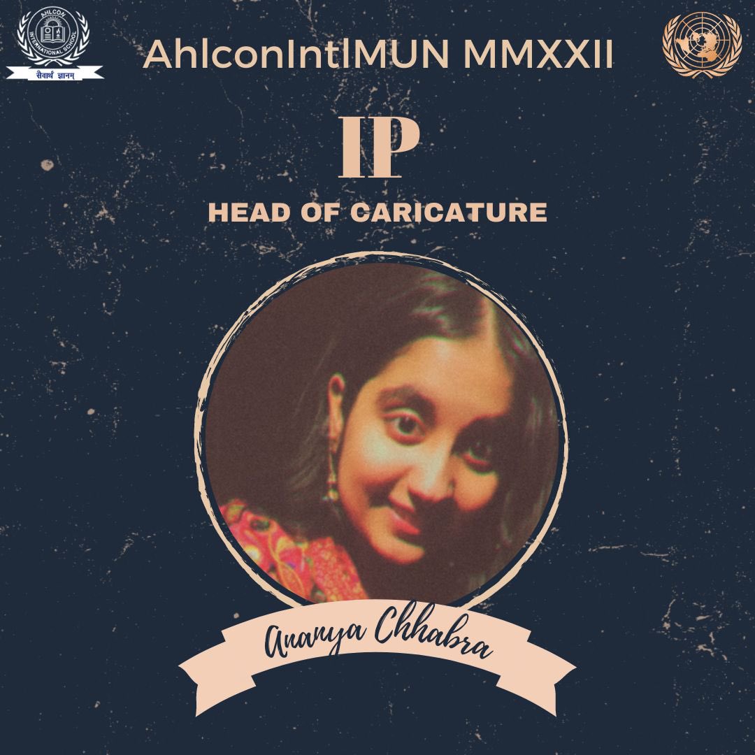 📢 EXECUTIVE BOARD

INTERNATIONAL PRESS (IP) 

🔘Editor in chief: Krishvi Jain 
🔘Head of photography: Hemanya Ahuja 
🔘Head of caricature: Ananya Chhabra

#Ahlconintl #Ahlconintlmun2022 #IP #EB