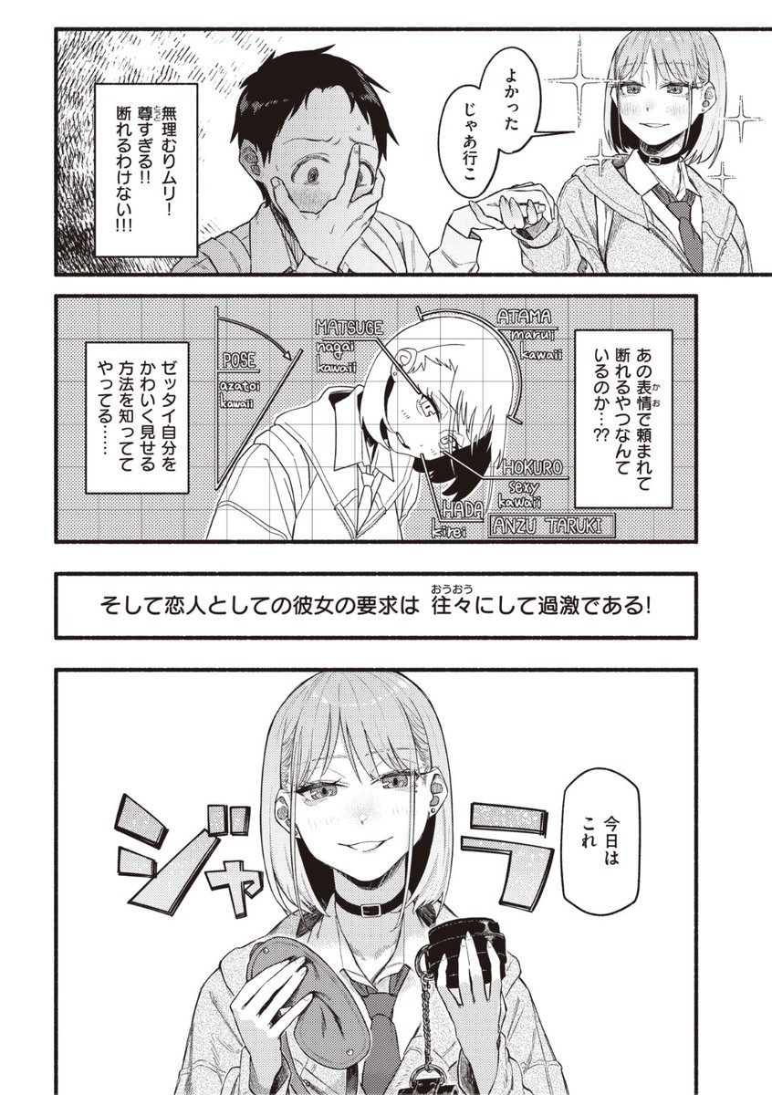 ✨本日のおすすめ✨
層積先生
《彼女の顔が良すぎるんだが!?》
快楽天 2022.09

友達には彼女の尻に敷かれてると
思われているけど実は彼女の顔が良すぎて
彼女に抗えないだけなんです💕
そして彼女の要求は少々過激で...?❤️

続きはこちら▷ https://t.co/xoD8ZOn8lE 