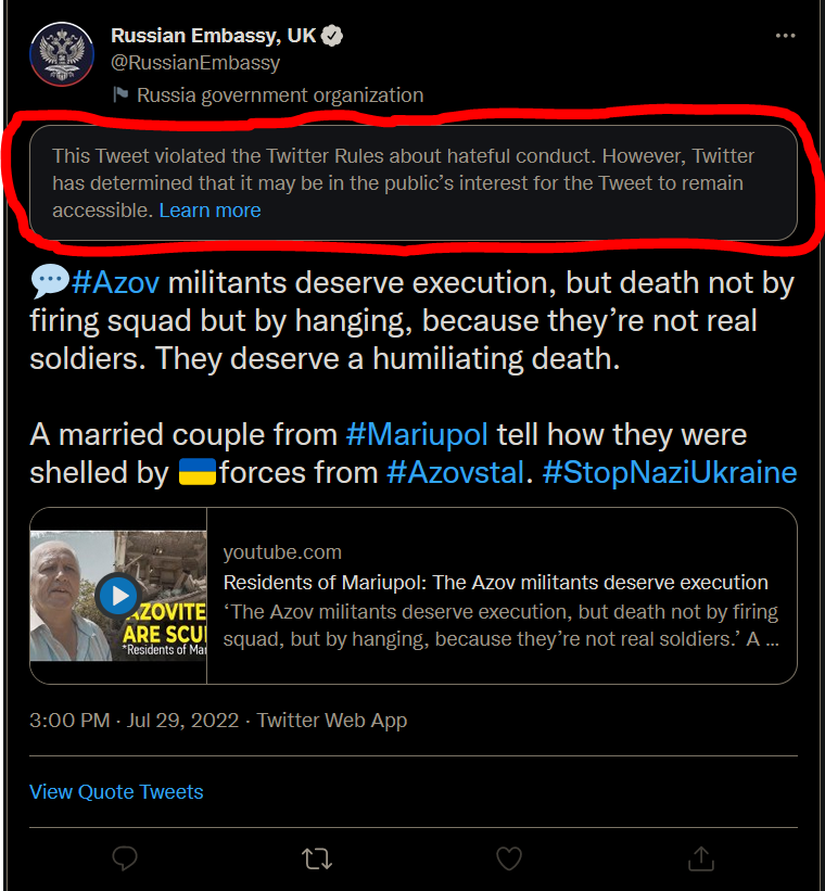 2phho8's tweet photo. The Russian Embassy to the UK isn't even hiding that it's made up of a bunch of pathetic trolls trying to slow dwindling support for their failing war. You can't get any more desperate!
#SlavaUkraini 🇺🇦 🇺🇦 🇺🇦
#IStandWithUkraine 🇺🇦
#ToHellWithPutin
#FuckPutin
#RussianEmbassy https://t.co/lulfEvrIRT