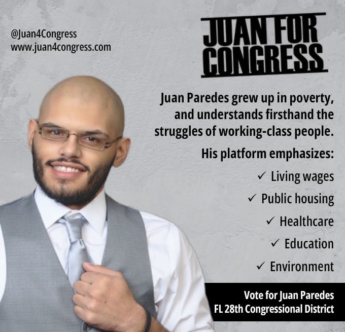 Sharon - My Vote.My Voice 💔 (@midwest_voter) on Twitter photo Paredes learned society optimizes itself in the accumulation of wealth, even at the expense of others and believes society must soon be changed for the better
Primary August 23, 2022
<a href="/Juan4Congress/">Juan Paredes</a> Juan4Congress.com #FL28
#DemVoice1 #LiveBlue2022 #ResistanceUnited Paredes learned society optimizes itself in the accumulation of wealth, even at the expense of others and believes society must soon be changed for the better
Primary August 23, 2022
<a href="/Juan4Congress/">Juan Paredes</a> Juan4Congress.com #FL28
#DemVoice1 #LiveBlue2022 #ResistanceUnited