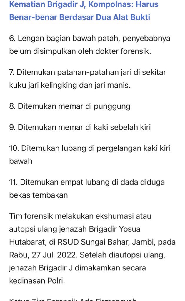 Bener dong, hasil autopsi Brigadir J di nomor 3:
Tim Forenski membuka bagian perut dan menemukan otaknya pindah ke bagian perut
😭😭😭😭😭